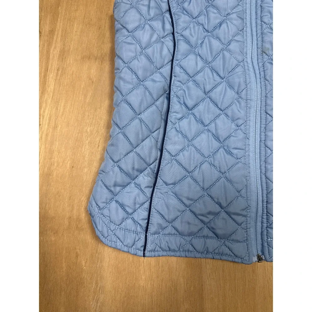 UNC Tar Heels Quilted Vest Light Blue Zip Puffer Sleeveless Womens Jacket Size S - Picture 2 of 9
